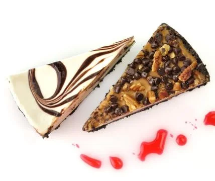 Cheesecake slices Stock Photos