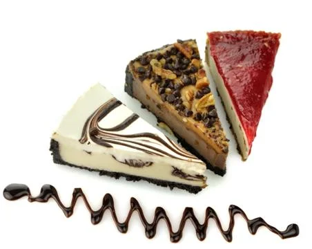 Cheesecake slices Stock-Fotos
