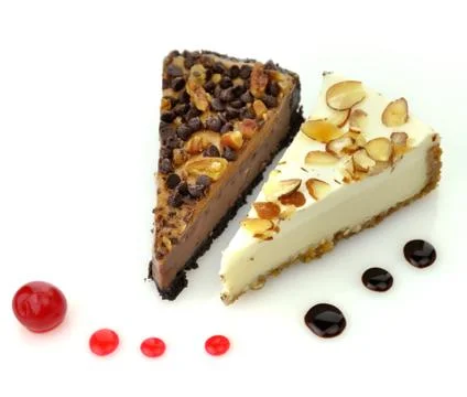 Cheesecake slices Stock Photos