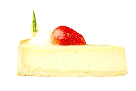 Cheesecake with strawberry Stock Photos