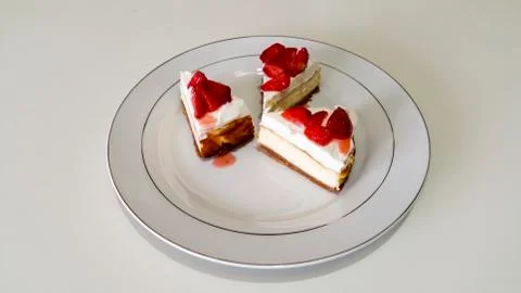 Cheesecake with strawberry Foto stock