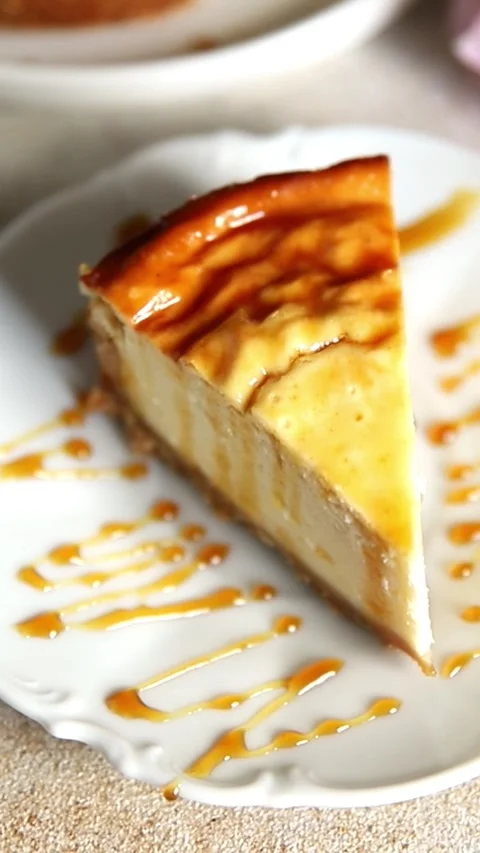 Cheesecake sweet dessert, slice of cake tasty snack fresh gourmet food Stock Footage 336678934