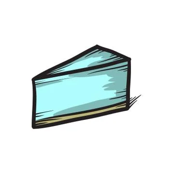 Cheesecake vector hand drawn Stock Illustration