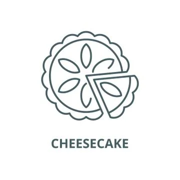 Cheesecake vector line icon, linear concept, outline sign, symbol Stock-Illustration