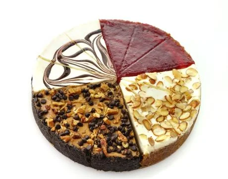 Cheesecakes slices Stock Photos