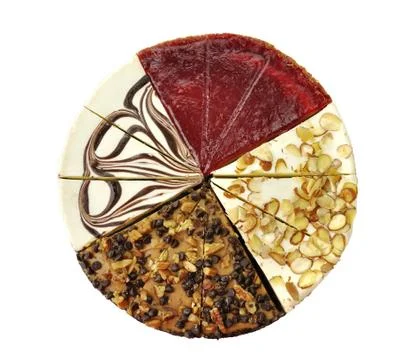 Cheesecakes slices Stock Photos
