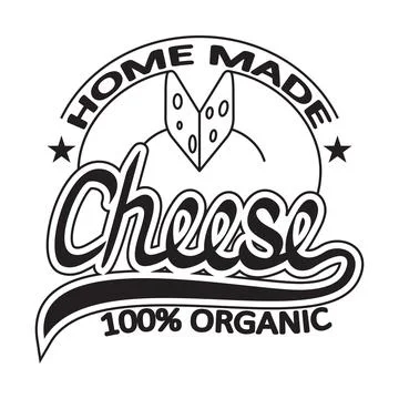 Cheesemaker typography emblem Stock Illustration