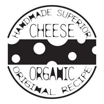 Cheesemaker typography emblem Stock Illustration