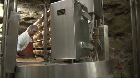 Cheesemaker At Work  Stock Footage 58122647
