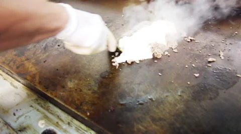 Cheesesteak preparation. Video stock 54312526