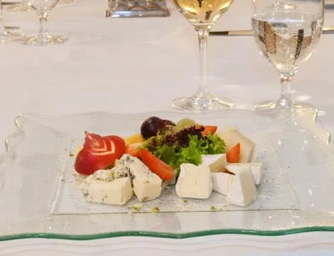 Cheesses with fruit Stock Photos