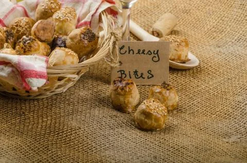 Cheesy bites Stock Photos