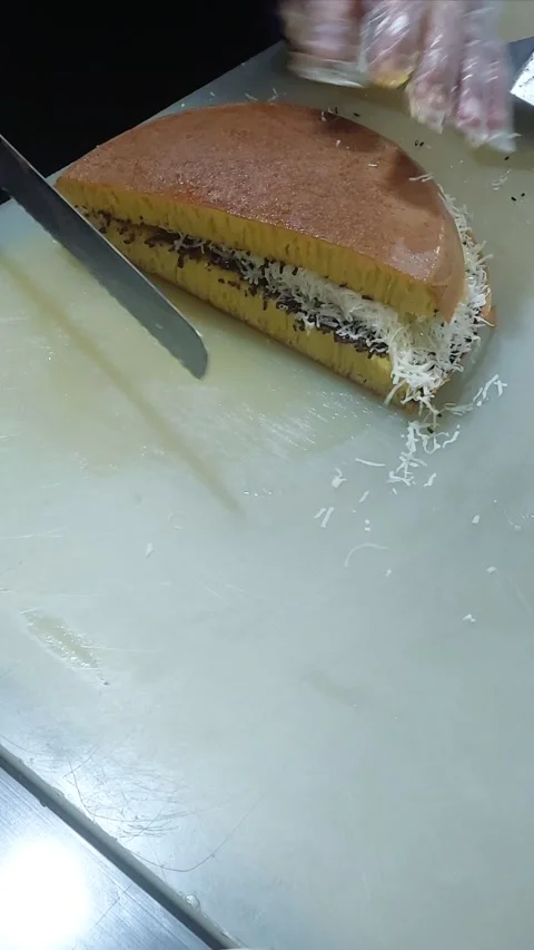 Cheesy Pancake Stock Footage 304901074