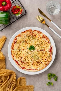 Cheesy pizza Stock Photos