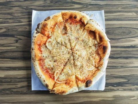 Cheesy pizza Stock Photos