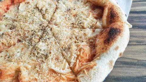 Cheesy pizza Stock Photos
