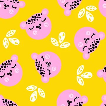 Cheetah faces Stock Illustration