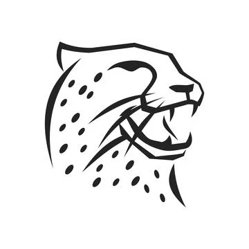 Cheetah logo template isolated brand identity Vector Image