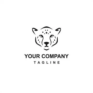 Cheetah or lion head vector company logo and icon Stock Illustration