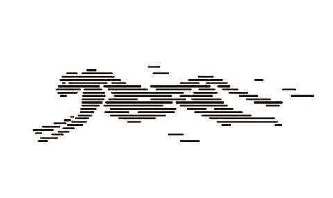 Cheetah running, simple line, vector illustration Stock Illustration