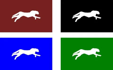 Cheetah Silhouette Stock Illustration