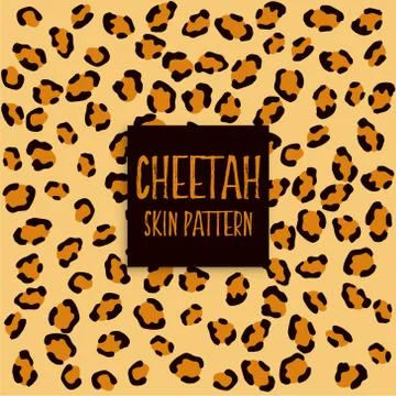 Cheetah skin texture print pattern Illustrazione stock