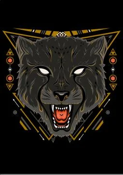 Cheetah vector illustration roaring Stock Illustration