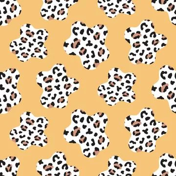 Cheetah Wild Seamless Pattern. Leopard Skin Print Stock Illustration