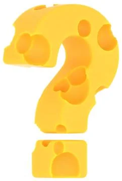 Cheeze font query mark isolated Stock Illustration