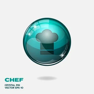 Chef 3D Buttons Stock Illustration