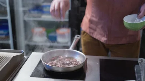 Chef add some salt and pepper. Stock Footage 152407439