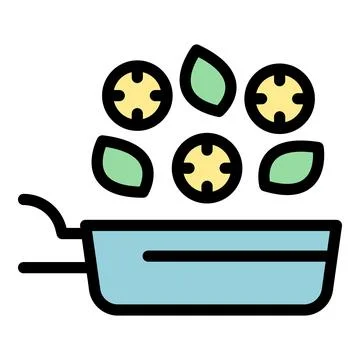 Chef adding ingredients to frying pan, cooking process illustration Illustrazione stock