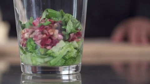 Chef Adding more and more Olive Oil on Vegetables Stock Footage 84272069