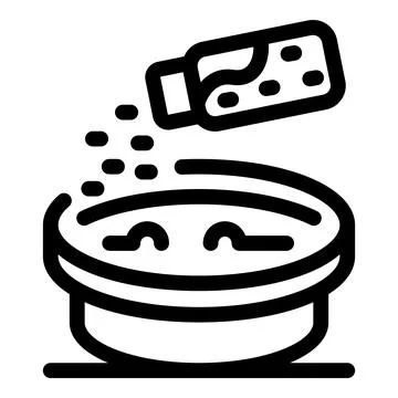 Chef adding spices to a dish with a salt shaker for flavor enhancement Illustrazione stock