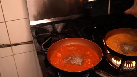 Chef Adding Spices to Sauces Stock Footage 318303585