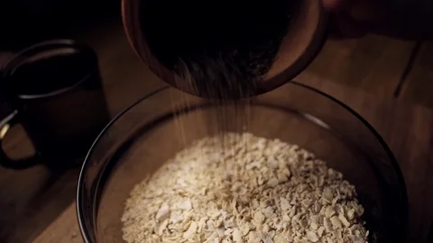 The Chef Adds Spices to The Cereals Stock-Footage 74075925