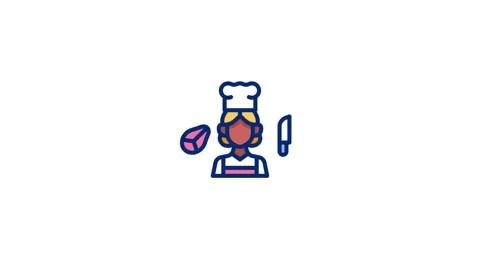 Chef Animated Icon Stock Footage 320232246