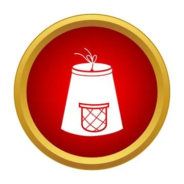 Chef apron icon representing cooking and kitchen work Stock Illustration