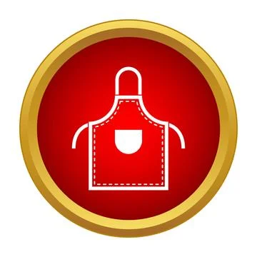 Chef apron icon representing kitchen cooking and uniform Stock Illustration