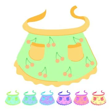 Chef apron kitchen vector cartoon graphic Stock Illustration