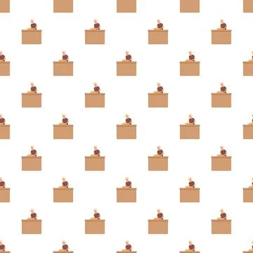 Chef baking bread dough cooking pattern wallpaper Иллюстрация