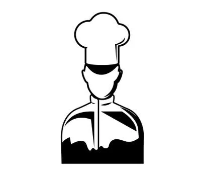 Chef black icon vector Stock Illustration
