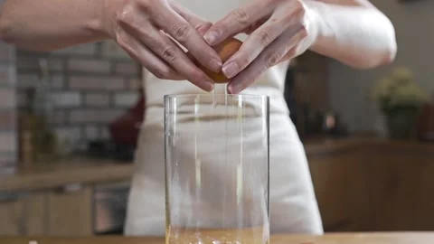 Chef breaks eggs for making the dough pies bread and bakery Video stock 143776773