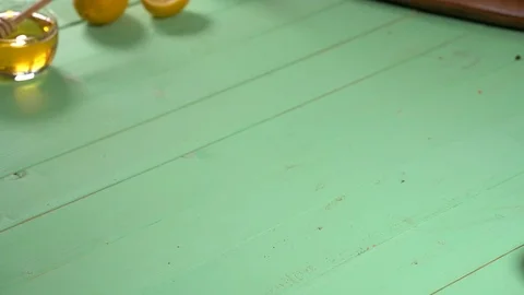 The chef brings a baking sheet with baked pumpkin slices Stock Footage 81393916