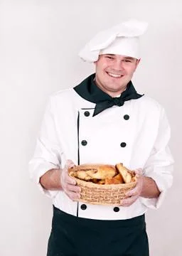 Chef with buns Stock Photos