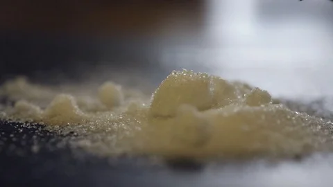 Chef Burning sugar with under pressure jet flame lighter. Pastry concept Stock Footage 108399788