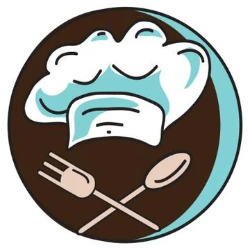 Chef Cap And Cutlery Set Stock Illustration