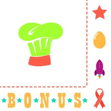 Chef cap computer symbol Stock Illustration