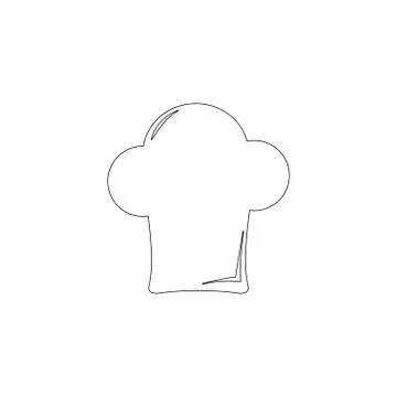 Chef Cap. flat vector icon Stock Illustration