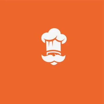 Chef cap, moustache, vector illustration Stock Illustration